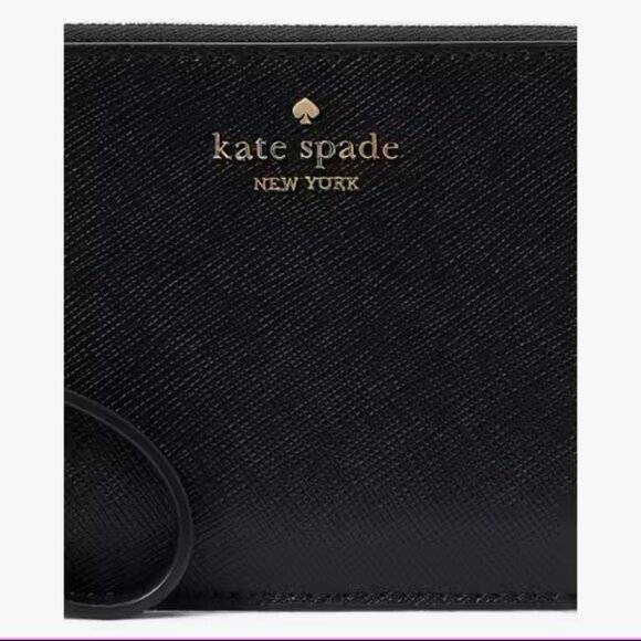Kate Spade Lucy Small L-Zip Wristlet Black KH613 - Picture 4 of 5